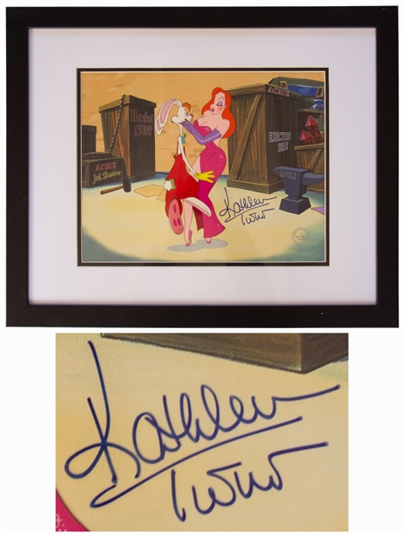 Disney Limited Edition Sericel From the 1988 Film ''Who Framed Roger Rabbit'' -- Signed by Kathleen Turner Who Voiced the Character Jessica Rabbit -- With Disney & Beckett COAs